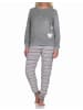 NORMANN Frottee Schlafanzug Bündchen - 77702 in grau