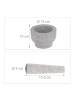 relaxdays Mörser mit Stößel in Grau - (H)10 x Ø 15 cm