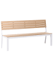 Beliani Gartenbank COMO in Beige/Weiß - (W) 174 x (H) 91 x (L) 51 cm