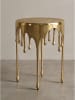 KADIMA DESIGN Beistelltisch lackiertes Aluminium, handgefertigt, für Wohnzimmer in Gold