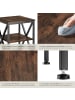 tectake Beistelltisch Nottingham 40,5 x 40,5 x 60,5 cm, Industrial Holz dunkel, rustikal