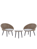 Beliani 3-tlg Bistro Set ORTIGIA in /Beige/Schwarz