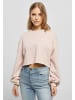 Urban Classics Urban Classics Damen Ladies Cropped Small Embroidery Terry Crewneck in pink