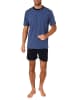 NORMANN Shorty Pyjama kurzarm Rundhalsschnitt - 65112 in marine