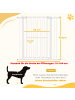 Pawhut Hunde Türschutzgitter Weiß 76-104B x 94H cm
