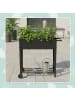 relaxdays Hochbeet in Schwarz- (B)85 x (H)80 x (T)50 cm