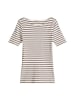 Marc O'Polo Gestreiftes T-Shirt slim in Medium Brown