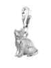 Nenalina Charm 925 Sterling Silber Katze in Silber