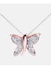 Diamant L'éternel Halskette mit Anhänger aus 375 Roségold mit Diamant Schmetterling