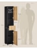 VASAGLE Badezimmerschrank in Schwarz-Braun - (B)30 x (H)170 x (T)30 cm