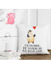 Mr. & Mrs. Panda Kissen Pinguin Luftballon mit Spruch in Weiß