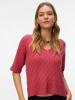 Vero Moda Gestricktes T-Shirt in Holly Berry