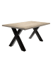 58 aufm Kessel ESSZIMMERTISCH Eike 8 160 x 90 x 75 Esstisch Schwarzstahl/Eiche Sägerau