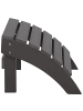 Beliani Gartenstuhl ADIRONDACK in Grau - (W) 50 x (H) 34 x (L) 43 cm