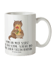 Mr. & Mrs. Panda Tasse Otter Blumenstrauß mit Spruch in Weiß