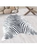KADIMA DESIGN Teppich Waschbar Flachgewebe Tigerfell-Imitat Polyester Wohnzimmer in Schwarz