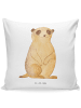 Mr. & Mrs. Panda Deko Kissen Erdmännchen ohne Spruch in Weiß
