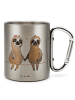 Mr. & Mrs. Panda Kaffeetasse Faultier Pärchen ohne Spruch in Silber