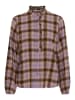 PULZ Jeans PZKATELYN Frill Shirt regular fit in Irish Cream Check