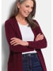 GOLDNER Elegante Strickjacke mit Kaschmir in bordeaux
