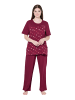 Ulla Popken Pyjama in weinrot