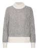 ICHI Strickpullover langarm IHKAMARA Loose fit in Dark grey melange