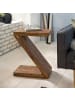 KADIMA DESIGN Beistelltisch Z-Cube | Sheesham Massivholz, 59cm, Landhaus, Braun in Braun