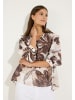 More & More fließende 3/4 Arm-Sommerbluse in flower print