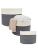 DuneDesign Aufbewahrungskorb Lomari (3er Set) grau