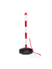 relaxdays Absperrpfosten in Rot-Weiß - (B)28 x (H)82 x (T)28 cm
