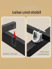 VASAGLE Bettgestell Conner in Schwarz - (B)160 x (H)41.3 x (T)200 cm