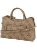 Guess Handtasche Janie Logo Girlfriend Satchel in Latte Logo
