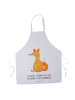 Mr. & Mrs. Panda Küchenschürze Einhorn Fuchs mit Spruch in Weiß
