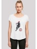 F4NT4STIC Long Cut T-Shirt Marvel Avengers Endgame Painted Black Widow in weiß