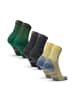 DANISH ENDURANCE Socken Light Hiking Crew in yellow/grey/green