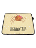 Mr. & Mrs. Panda Laptop Tasche Spinne Agathe Freude mit Spruch in Gelb Pastell