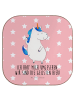 Mr. & Mrs. Panda Holzuntersetzer Einhorn Mann mit Spruch in Rot Pastell