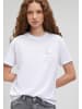 Mavi Jeans T-Shirt Rundhals Kurzarm Top Oberteil mit Print in Weiß