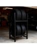 relaxdays Reifenregal in Schwarz - (B)60 x (H)100 x (T)35 cm