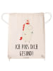 Mr. & Mrs. Panda Beutelrucksack Einhorn Krankenschwester mit Spruch in Creme