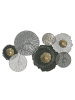 Beliani Wandobjekt ZIRCONIUM in Schwarz/Silber/Weiß - (W) 64 x (H) 38 x (L) 5 cm