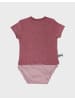 OrganicEra Baby Kurzarm-Bodyshirt in Bordeaux Melange