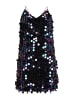 NAEMI Damen Mini Spaghettikleid in Schwarz