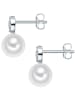 Valero Pearls Perlen-Ohrstecker Sterling Silber Zirkonia Süßwasser-Zuchtperle in silber