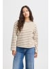 ICHI IHITIRA SW LS2 regular fit in Fnugi / Almond Milk stripe