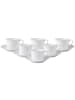 Villeroy & Boch 6er Set Cappuccino Tassen mit Untertassen Cellini in 270 ml in weiß