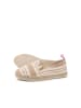 Flip Flop Espadrilles "espadrille*striped" in Hellbeige / Beige