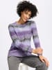 Sieh an! Rundhals-Pullover in lila-lavendel-gemustert