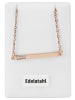 Adeliás Damen Halskette aus Edelstahl mit Strass Steinchen 43 cm in gold