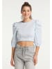 myMo Crop-Bluse in Eisblau